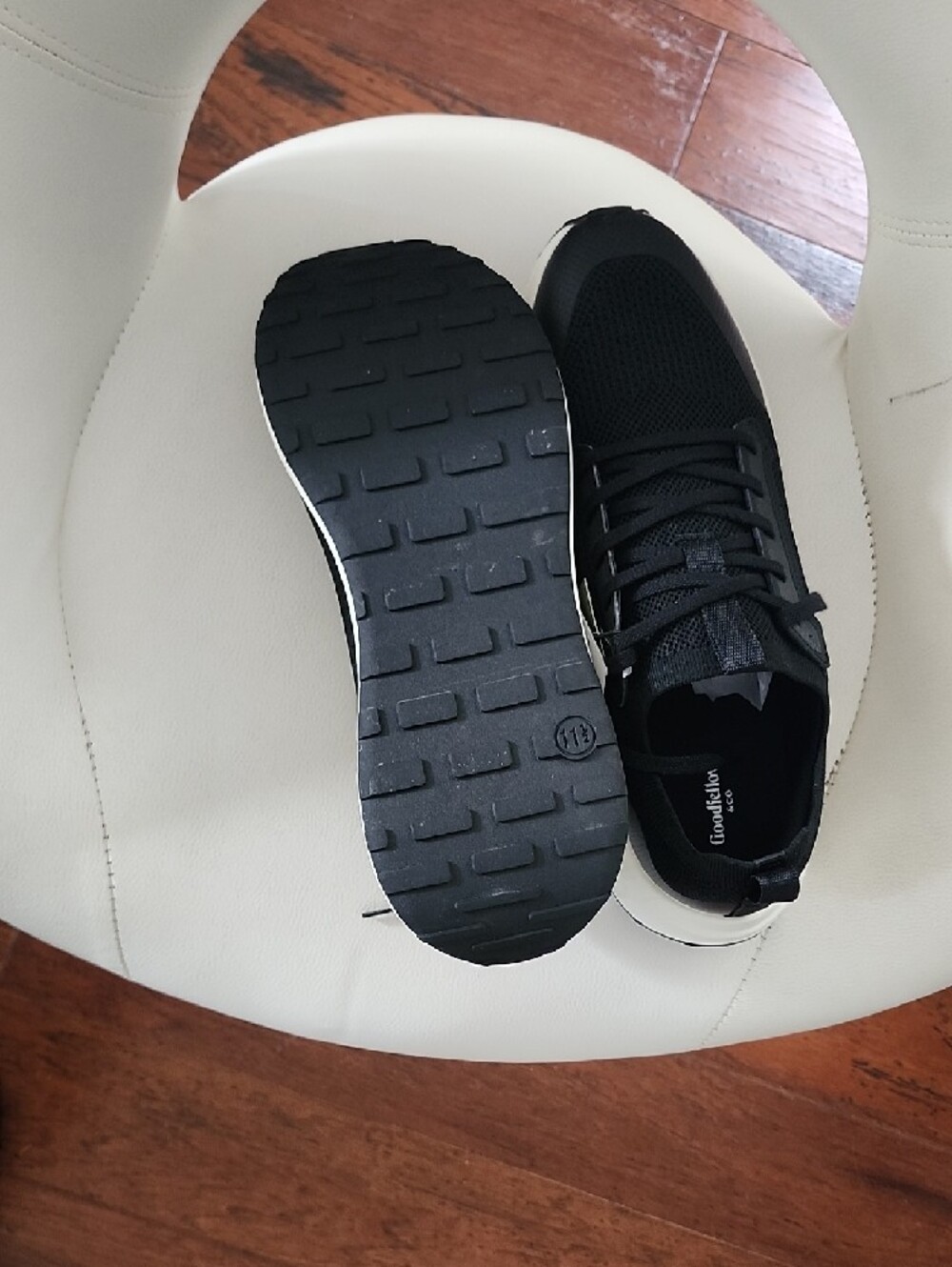 Goodfellow & Co Black and White Mesh Lace-Up Sneakers - Picture 2 of 3